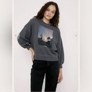 NWT PISTOLA WOMEN'S SWEATSHIRT - SLOWDOWN. Sz XS oversized